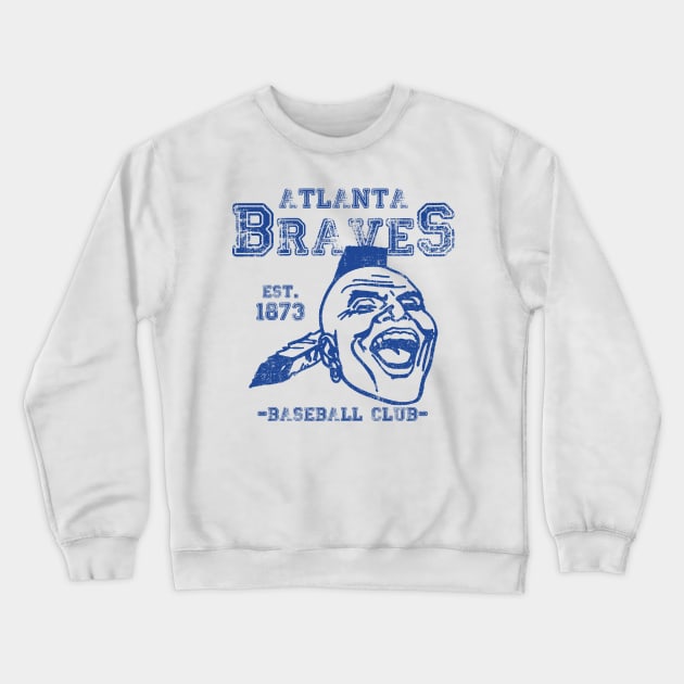 Vintage Atlanta Braves By Semrawud Crewneck Sweatshirt by semrawud